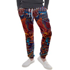 Phoenix Rising Colorful Abstract Art Men s Jogger Sweatpants by CrypticFragmentsDesign