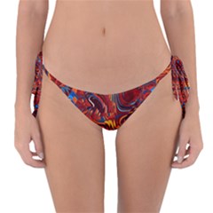 Phoenix Rising Colorful Abstract Art Reversible Bikini Bottom