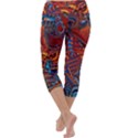 Phoenix Rising Colorful Abstract Art Capri Yoga Leggings View4