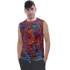 Phoenix Rising Colorful Abstract Art Men s Regular Tank Top