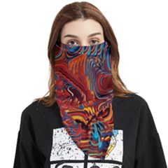 Phoenix Rising Colorful Abstract Art Face Covering Bandana (triangle) by CrypticFragmentsDesign