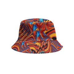 Phoenix Rising Colorful Abstract Art Bucket Hat (kids) by CrypticFragmentsDesign