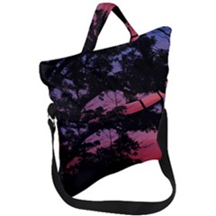 Sunset Landscape High Contrast Photo Fold Over Handle Tote Bag by dflcprintsclothing