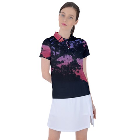 Sunset Landscape High Contrast Photo Women s Polo Tee by dflcprintsclothing