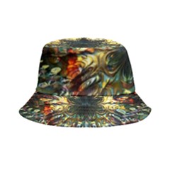 Multicolor Floral Art Copper Patina  Bucket Hat by CrypticFragmentsDesign
