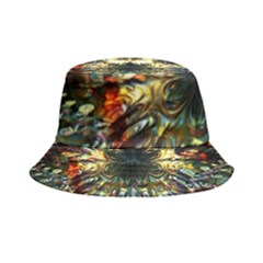 Multicolor Floral Art Copper Patina  Inside Out Bucket Hat by CrypticFragmentsDesign