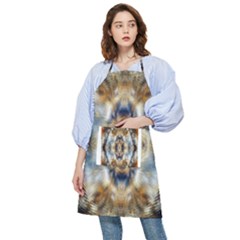 Retro Hippie Vibe Psychedelic Silver Pocket Apron