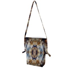 Retro Hippie Vibe Psychedelic Silver Folding Shoulder Bag