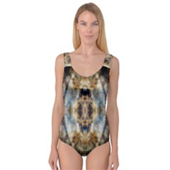 Retro Hippie Vibe Psychedelic Silver Princess Tank Leotard 