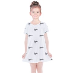 Tribal Style Symbol Drawing Print Pattern Kids  Simple Cotton Dress by dflcprintsclothing