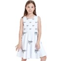 Tribal Style Symbol Drawing Print Pattern Kids  Skater Dress View1