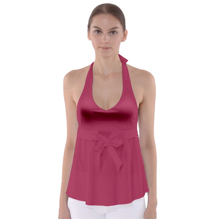 Amaranth Purple Babydoll Tankini Top