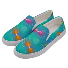 Non Seamless Pattern Blues Bright Men s Canvas Slip Ons by Dutashop