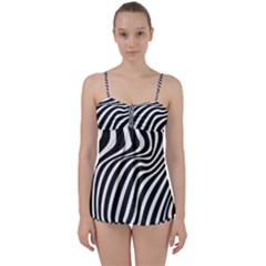 Wave Line Curve Babydoll Tankini Set