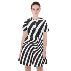 Wave Line Curve Sailor Dress by Dutashop