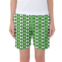 Clover Leaf Shamrock St Patricks Day Women s Basketball Shorts by Dutashop