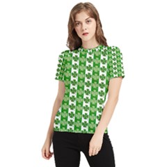 Clover Leaf Shamrock St Patricks Day Women s Short Sleeve Rash Guard