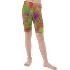 Easter Egg Colorful Texture Kids  Mid Length Swim Shorts