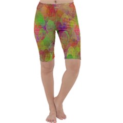 Easter Egg Colorful Texture Cropped Leggings 