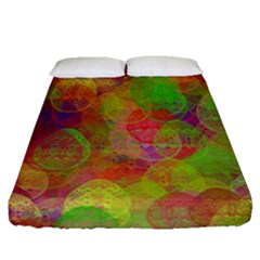 Easter Egg Colorful Texture Fitted Sheet (queen Size) by Dutashop