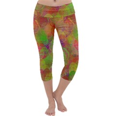 Easter Egg Colorful Texture Capri Yoga Leggings