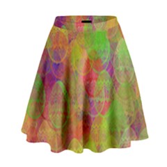 Easter Egg Colorful Texture High Waist Skirt