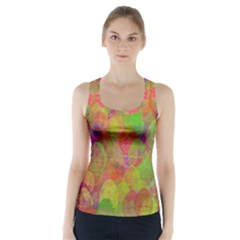 Easter Egg Colorful Texture Racer Back Sports Top