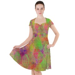 Easter Egg Colorful Texture Cap Sleeve Midi Dress by Dutashop