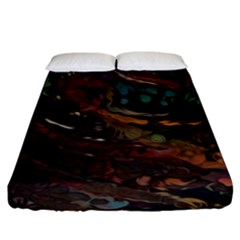 Abstract Art Fitted Sheet (california King Size) by Dutashop