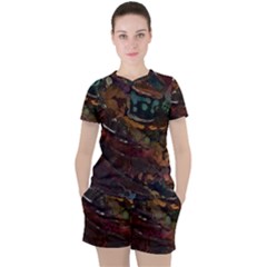 Abstract Art Women s Tee And Shorts Set