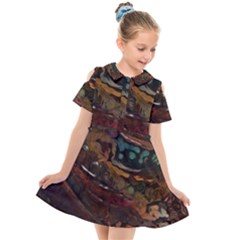 Abstract Art Kids  Short Sleeve Shirt Dress by Dutashop