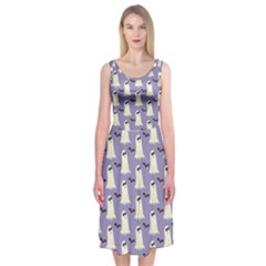 Halloween Ghost Bat Midi Sleeveless Dress