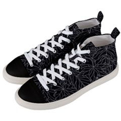 Autumn Leaves Black Men s Mid-top Canvas Sneakers by Dutashop