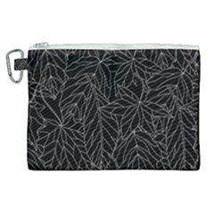 Autumn Leaves Black Canvas Cosmetic Bag (xl)