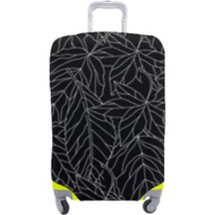 Autumn Leaves Black Luggage Cover (large) by Dutashop
