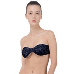 Autumn Leaves Black Classic Bandeau Bikini Top 