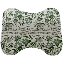 Green Leaves Head Support Cushion by Eskimos