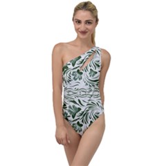 Green Leaves To One Side Swimsuit by Eskimos