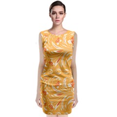 Orange Pattern Classic Sleeveless Midi Dress by Eskimos