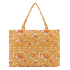 Orange Pattern Medium Tote Bag by Eskimos