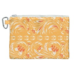 Orange Pattern Canvas Cosmetic Bag (xl) by Eskimos