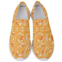 Orange Pattern Men s Slip On Sneakers by Eskimos