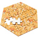Orange pattern Wooden Puzzle Hexagon View3