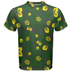 Yellow Flowers Men s Cotton Tee by Eskimos