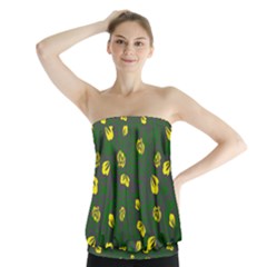 Yellow Flowers Strapless Top by Eskimos