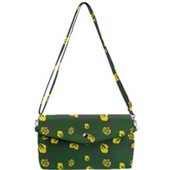 Yellow Flowers Removable Strap Clutch Bag by Eskimos
