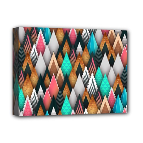 Abstract Triangle Tree Deluxe Canvas 16  X 12  (stretched) 
