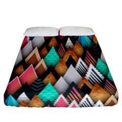 Abstract Triangle Tree Fitted Sheet (california King Size)