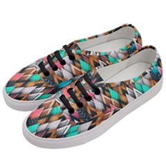 Abstract Triangle Tree Women s Classic Low Top Sneakers