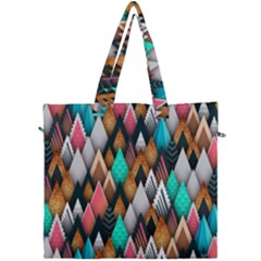 Abstract Triangle Tree Canvas Travel Bag by Dutashop